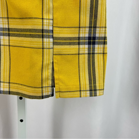 Forever 21 Small Clueless Plaid Mini Dress Side Slit Scoop Neck Y2K Retro - Picture 3 of 7